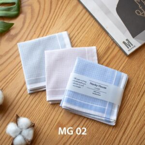 ผ้าเช็ดหน้า ชุด3ผืน ผ้าเช็ดหน้า cotton ทอลายเนื้อดี ขนาด43×43ซม MG02