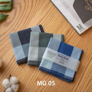 ผ้าเช็ดหน้า ชุด3ผืน ผ้าเช็ดหน้า cotton ทอลายเนื้อดี ขนาด43×43ซม MG05