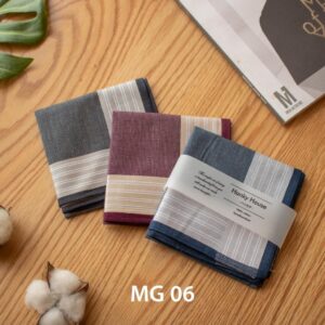 ผ้าเช็ดหน้า ชุด3ผืน ผ้าเช็ดหน้า cotton ทอลายเนื้อดี ขนาด43×43ซม MG06