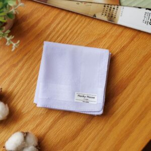 ผ้าเช็ดหน้าสีพื้น พาสเทล คอตตอน100% ขนาด 43x43ซม สีม่วง พาสเทล