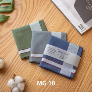 ผ้าเช็ดหน้า ชุด3ผืน ผ้าเช็ดหน้า cotton ทอลายเนื้อดี ขนาด43x43ซม MG10