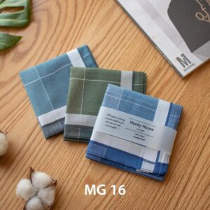 ผ้าเช็ดหน้า ชุด3ผืน ผ้าเช็ดหน้า cotton ทอลายเนื้อดี ขนาด43×43ซม MG16