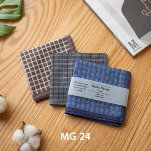 ผ้าเช็ดหน้า ชุด3ผืน ผ้าเช็ดหน้า cotton ทอลายเนื้อดี ขนาด43×43ซม MG24