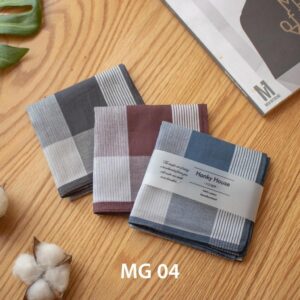ผ้าเช็ดหน้า ชุด3ผืน ผ้าเช็ดหน้า cotton ทอลายเนื้อดี ขนาด43x43ซม MG04